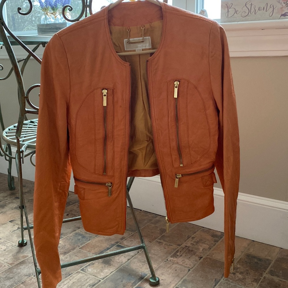 Michael Micheal Kors leather jacket size small